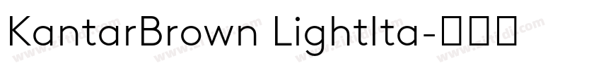 KantarBrown LightIta字体转换
